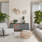 SPECTRA SHOWCASE Aparador de 3 Portas em Acabamento Preto