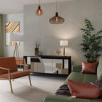 DELICATE MEMENTO Aparador de 3 Portas em Acabamento Preto