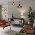 DELICATE MEMENTO Aparador de 3 Portas em Acabamento Preto