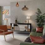 DELICATE MEMENTO Aparador de 3 Portas em Acabamento Preto