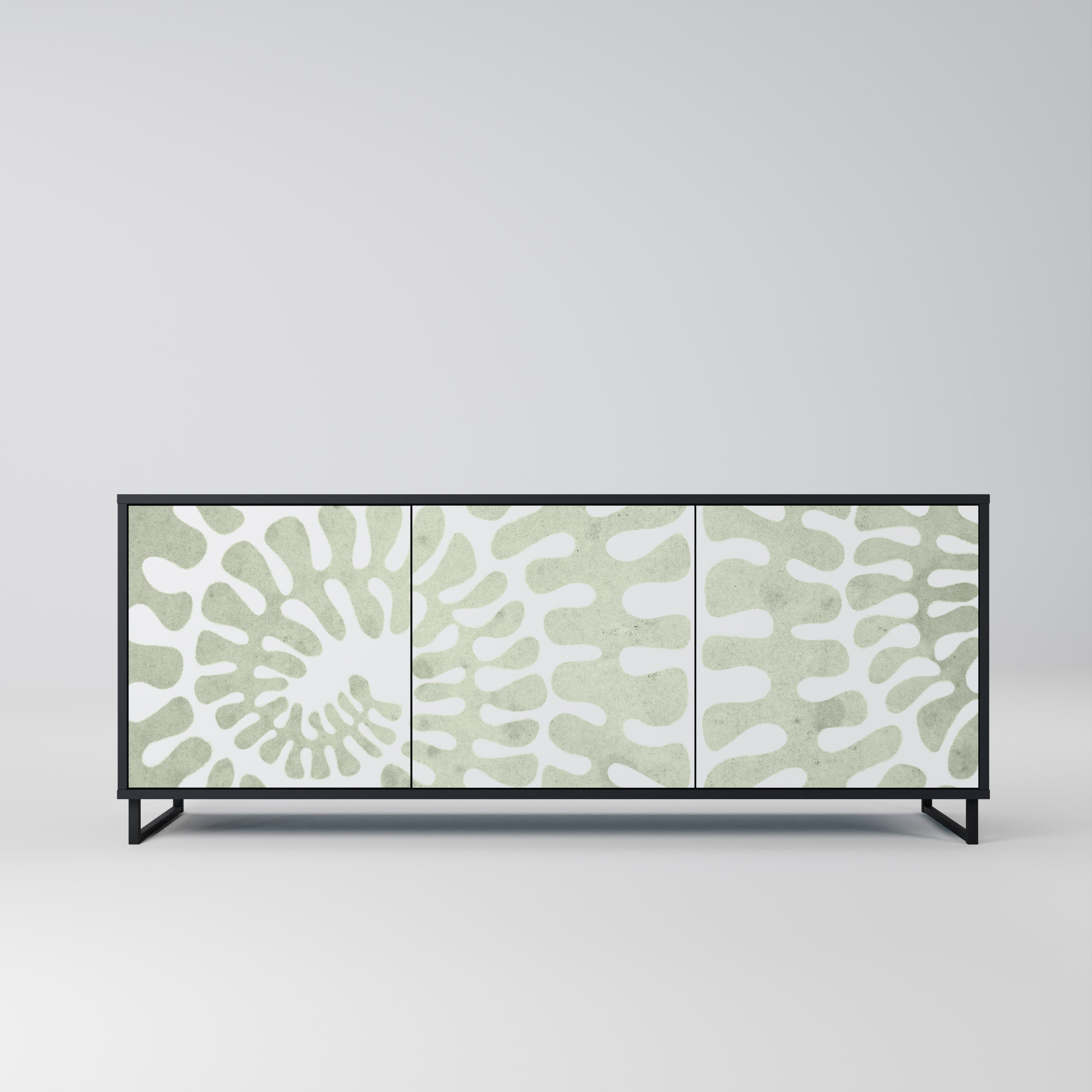 HELIX DANCE Aparador de 3 Portas em Acabamento Preto