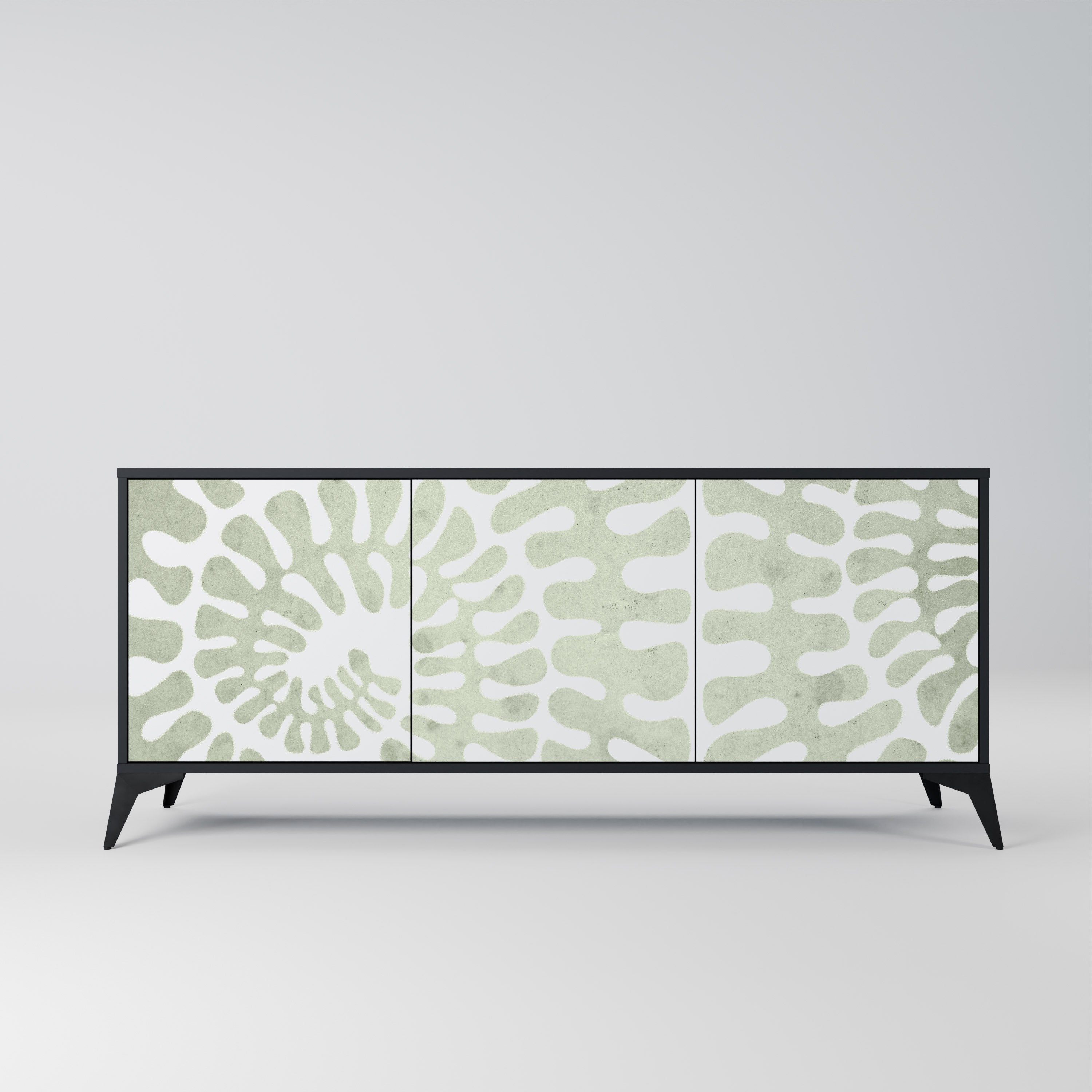 HELIX DANCE Aparador de 3 Portas em Acabamento Preto