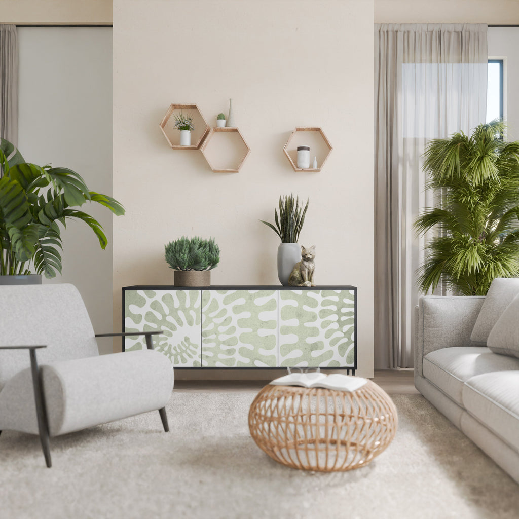 HELIX DANCE Aparador de 3 Portas em Acabamento Preto