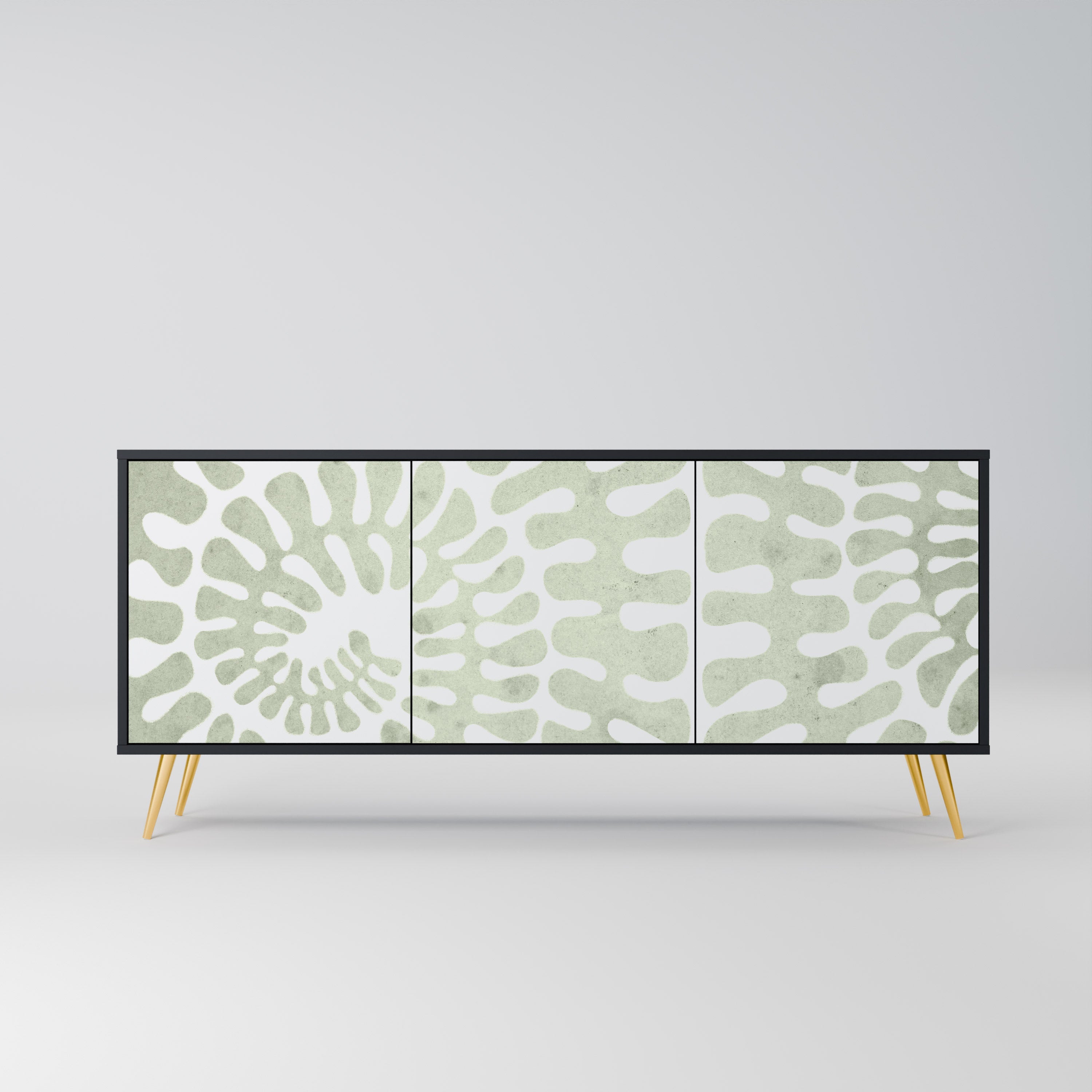 HELIX DANCE Aparador de 3 Portas em Acabamento Preto