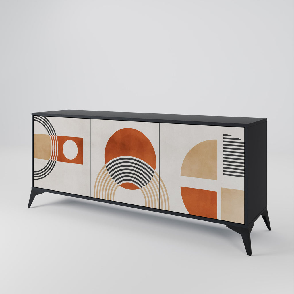 SPACE AROUND 3-Door Sideboard in Black Finish