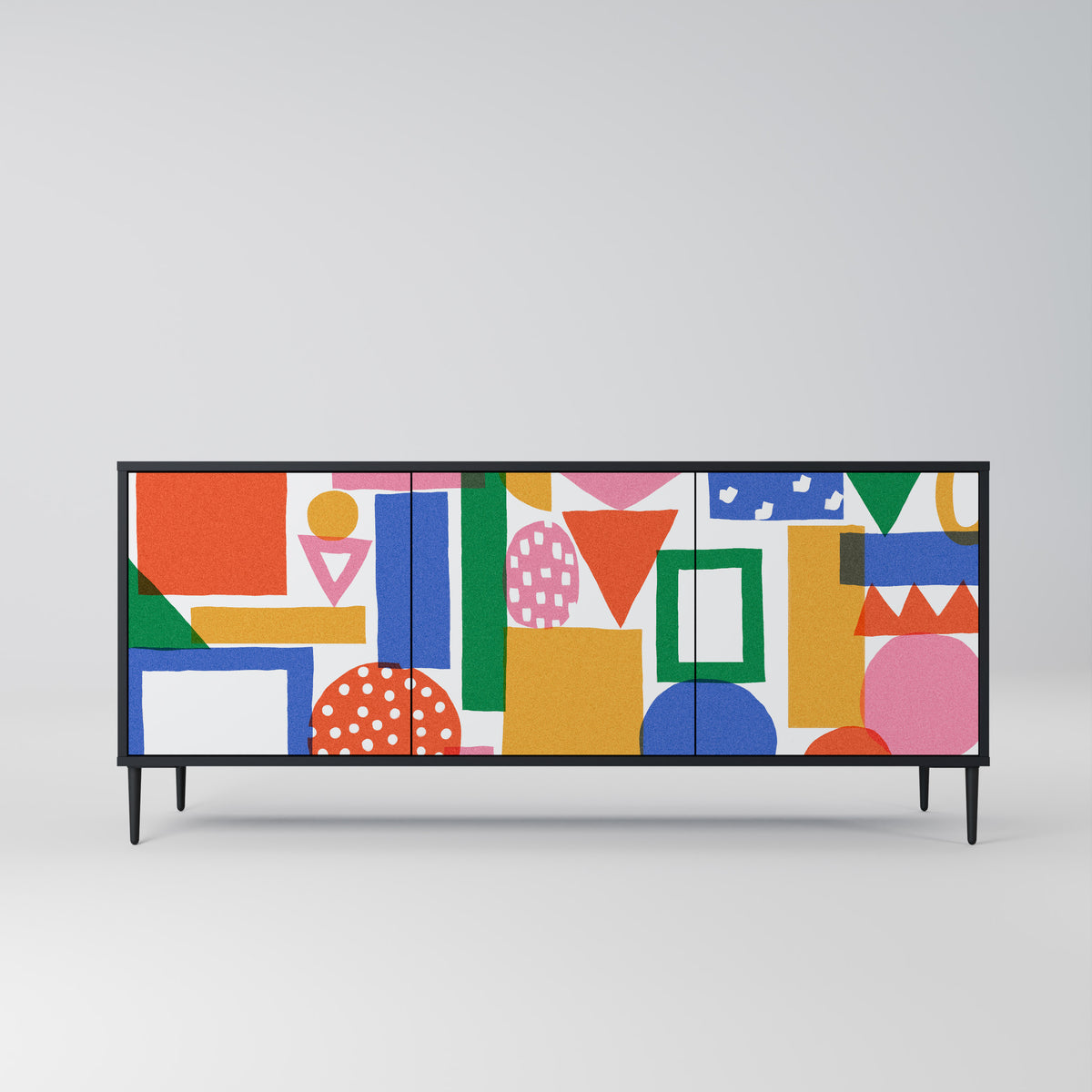 GEOMETRIC GLIMMER 3-Door Sideboard