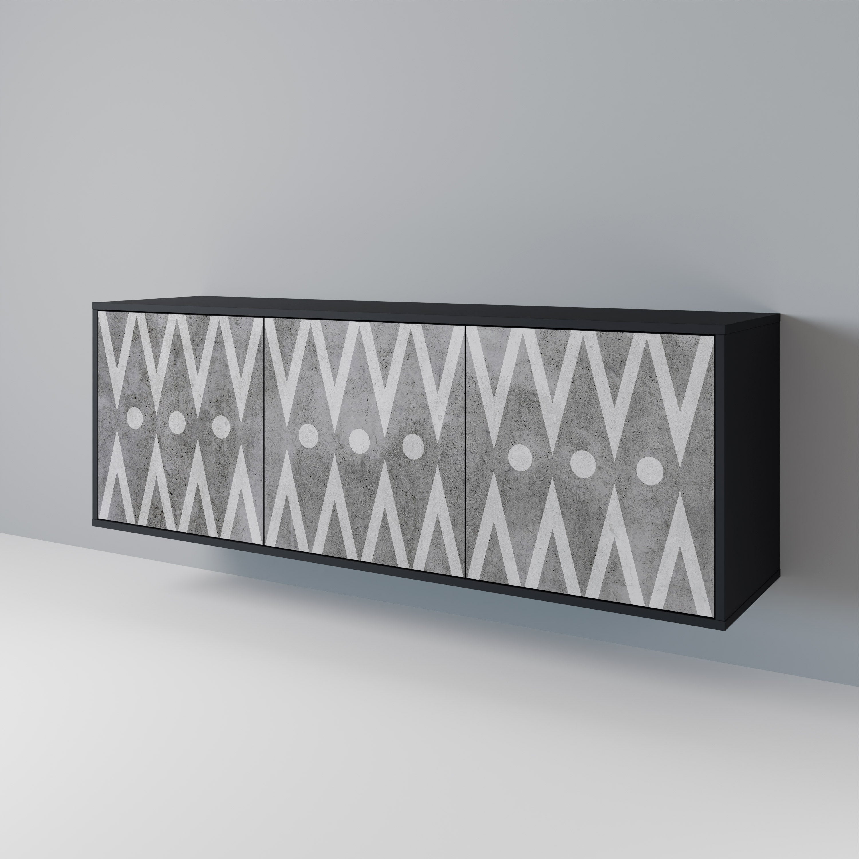 SHARP EDGES Aparador de 3 Portas