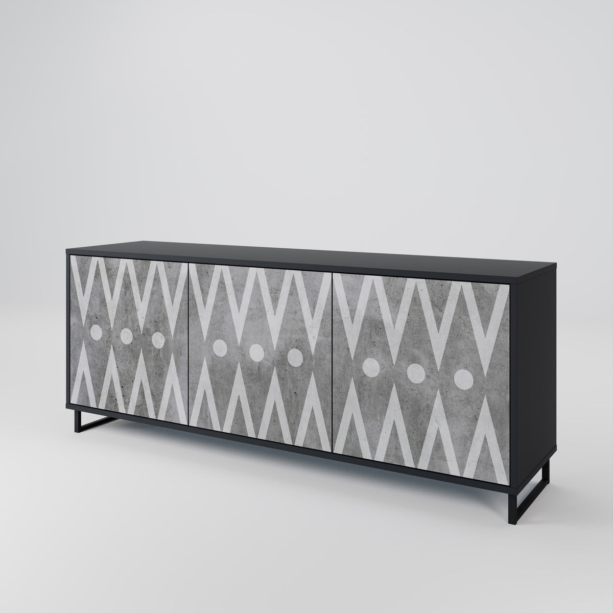 SHARP EDGES 3-Door Sideboard