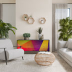 VIVID GEOMETRY Aparador de 3 Portas em Acabamento Preto