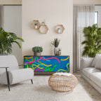 STREAMER TANGLE 3-Door Sideboard in Black Finish