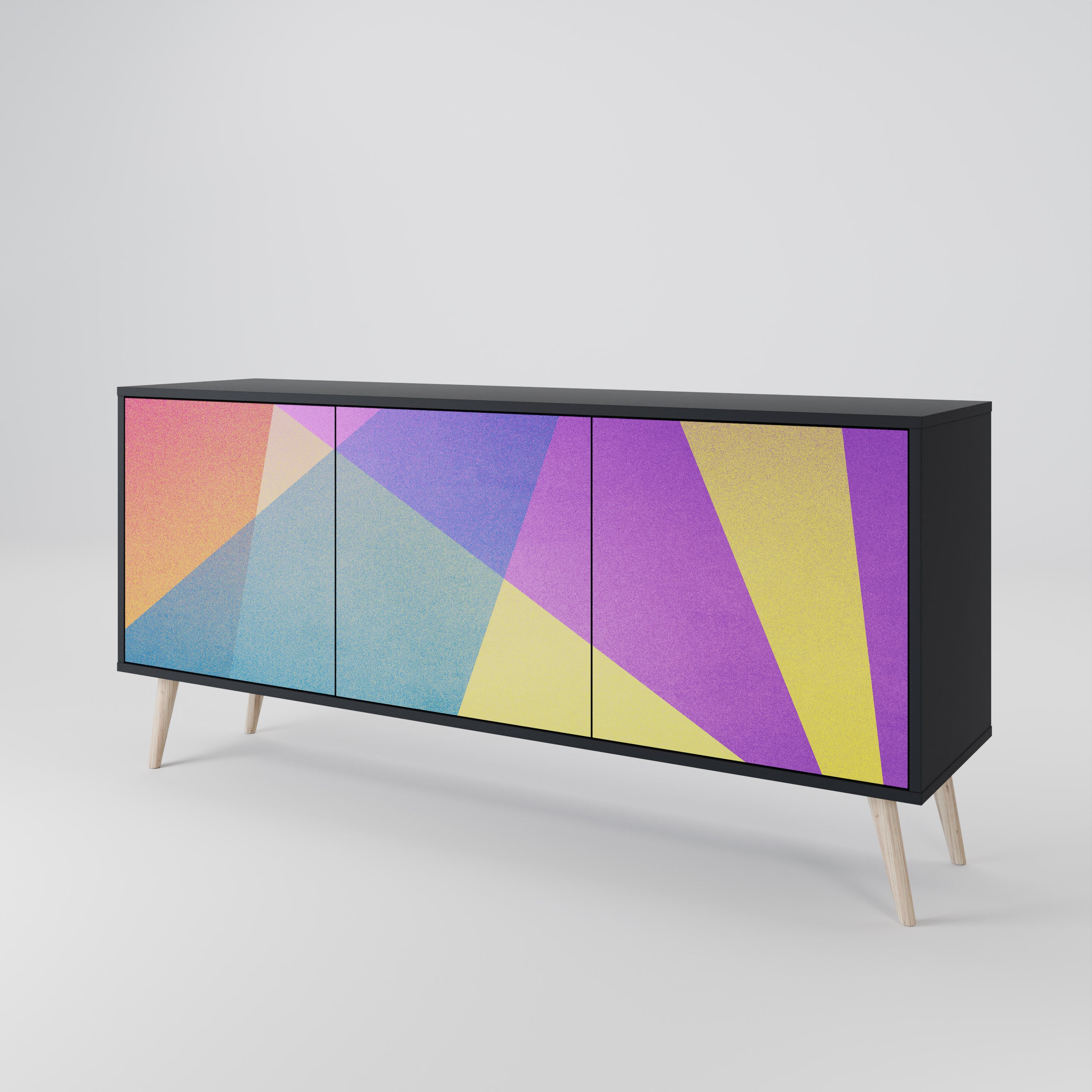 BRIGHT GEOMETRY 3-Door Sideboard