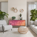 IRREGULAR PINK 3-Door Sideboard in Black Finish