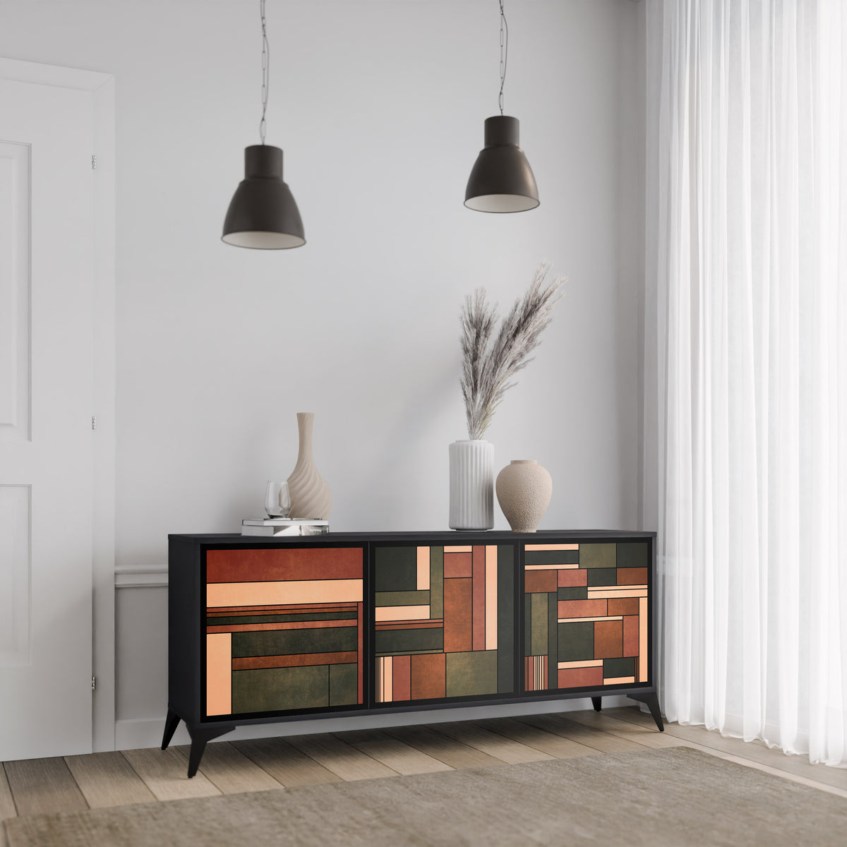 FIGURES OF NATURE 3-Door Sideboard