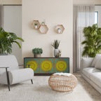 SUNSHINE EULOGY Aparador de 3 Portas em Acabamento Preto