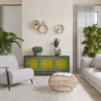 SUNSHINE EULOGY Aparador de 3 Portas em Acabamento Preto