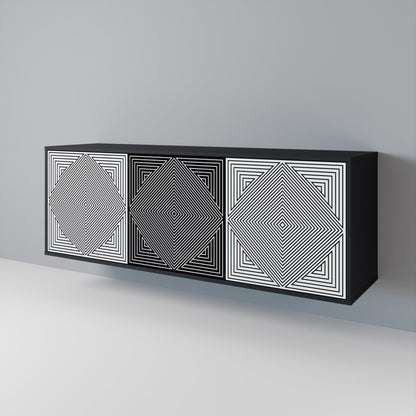 POLYGON ILLUSION 3-Door Sideboard