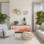 LUMINOUS SUNLIGHT Aparador de 3 Portas em Acabamento Preto