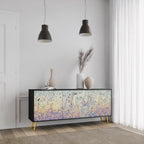 MOSAIC OF COLORS Aparador de 3 Portas em Acabamento Preto