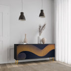HOLLOW TIME 3-Door Sideboard in Black Finish