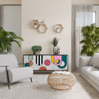 COOL STORY 3-Door Sideboard in Black Finish