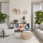 COOL STORY 3-Door Sideboard in Black Finish