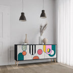 COOL STORY 3-Door Sideboard in Black Finish