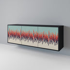 CHROMA CONTOURS 3-Door Sideboard in Black Finish