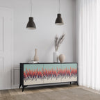 CHROMA CONTOURS 3-Door Sideboard in Black Finish