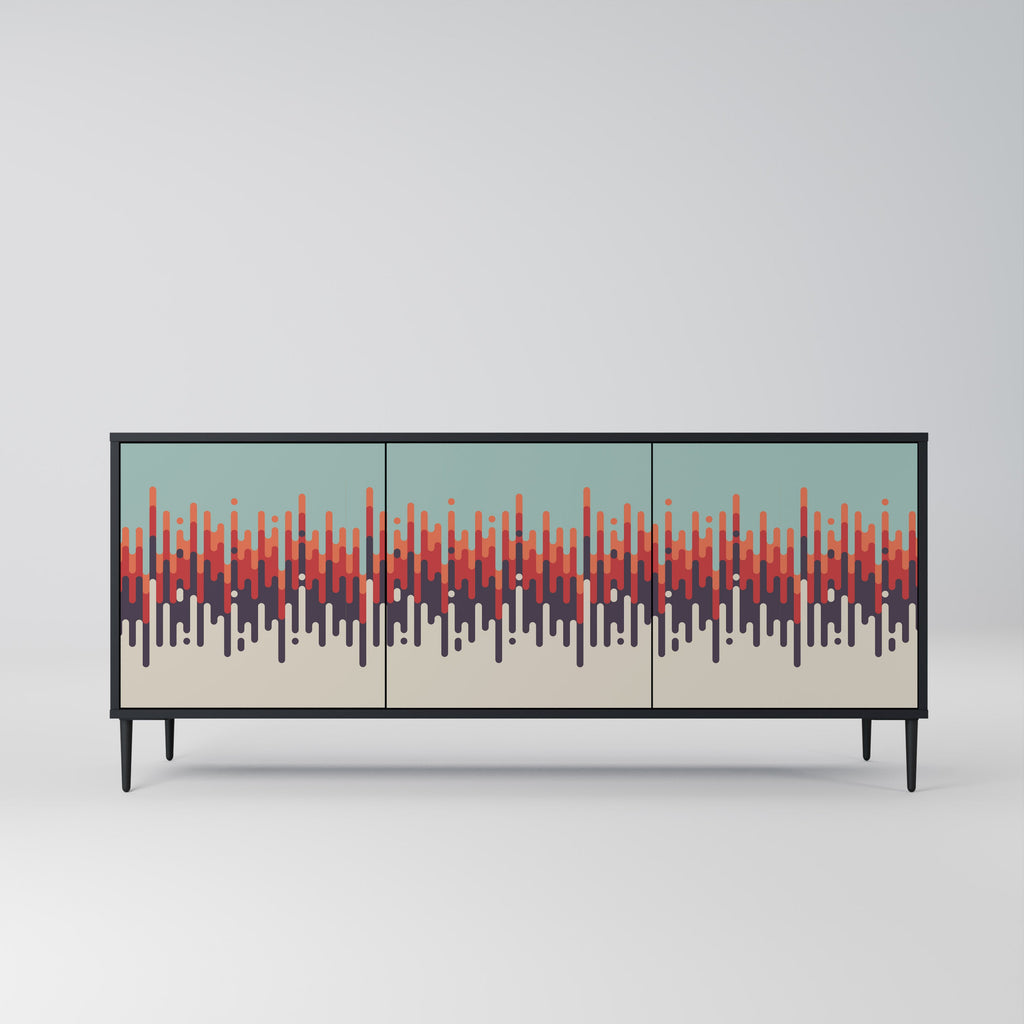 CHROMA CONTOURS 3-Door Sideboard in Black Finish