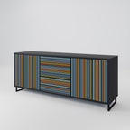 LINEOUT SPECTRUM 3-Door Sideboard in Black Finish