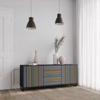 LINEOUT SPECTRUM 3-Door Sideboard in Black Finish