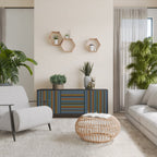 LINEOUT SPECTRUM 3-Door Sideboard in Black Finish