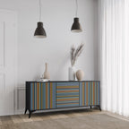 LINEOUT SPECTRUM 3-Door Sideboard in Black Finish