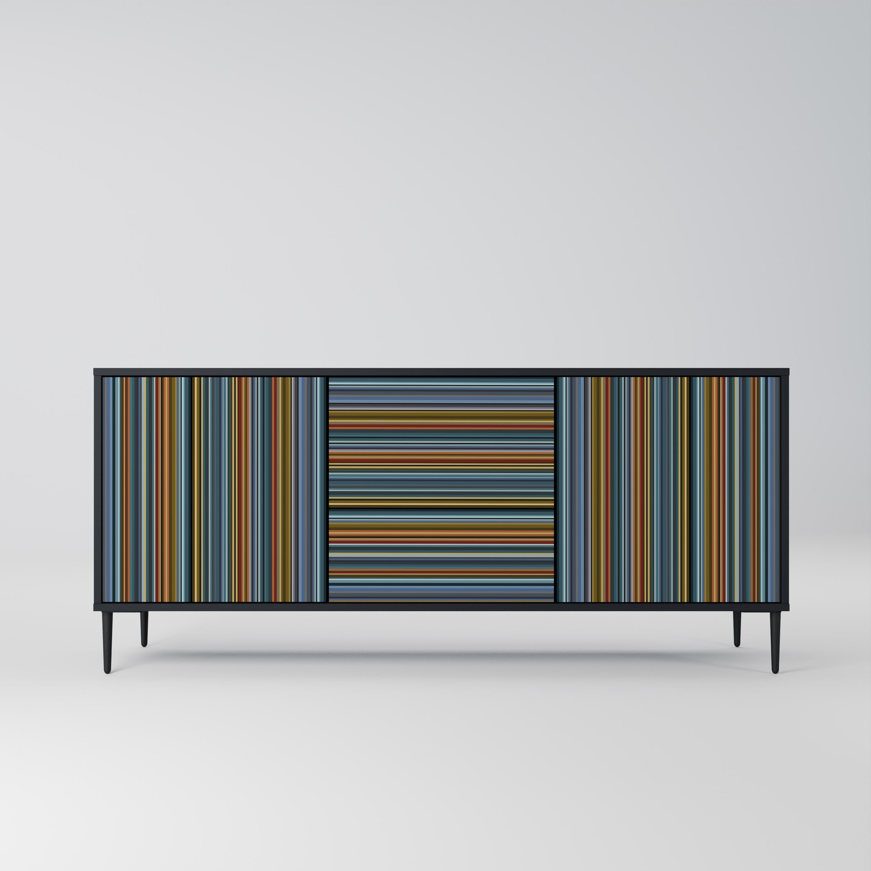 LINEOUT SPECTRUM 3-Door Sideboard in Black Finish