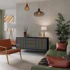 LINEOUT SPECTRUM 3-Door Sideboard in Black Finish