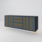 LINEOUT SPECTRUM 3-Door Sideboard in Black Finish