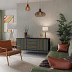 LINEOUT SPECTRUM 3-Door Sideboard in Black Finish