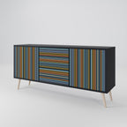 LINEOUT SPECTRUM 3-Door Sideboard in Black Finish