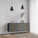 LINEOUT SPECTRUM 3-Door Sideboard in Black Finish