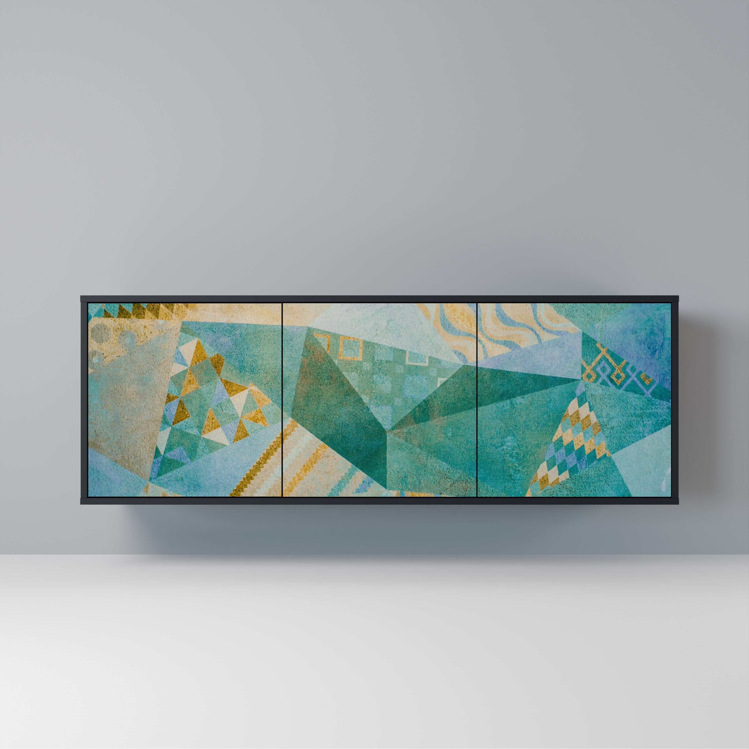 SPECTRUM SPLENDOR 3-Door Sideboard in Black Finish