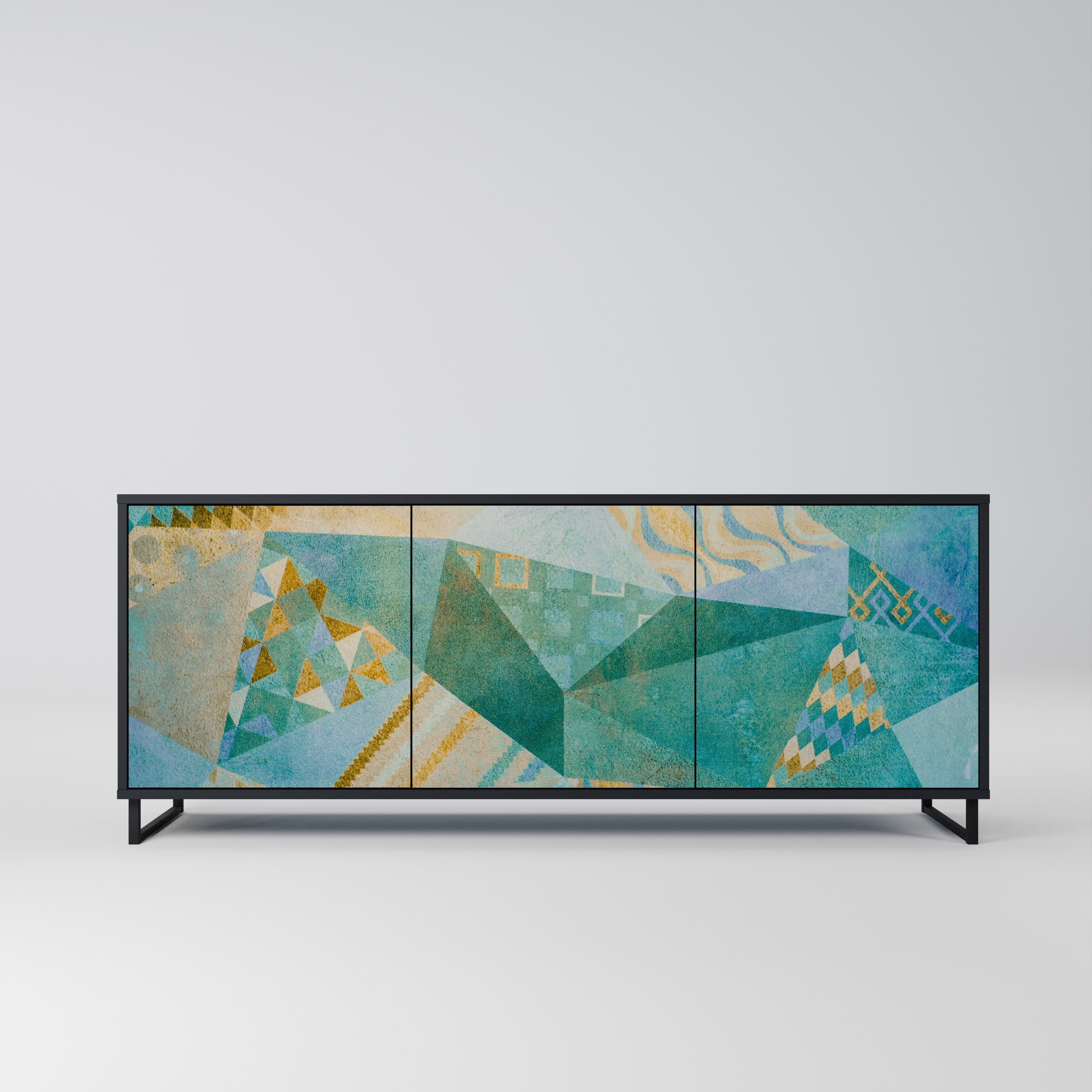 SPECTRUM SPLENDOR 3-Door Sideboard in Black Finish