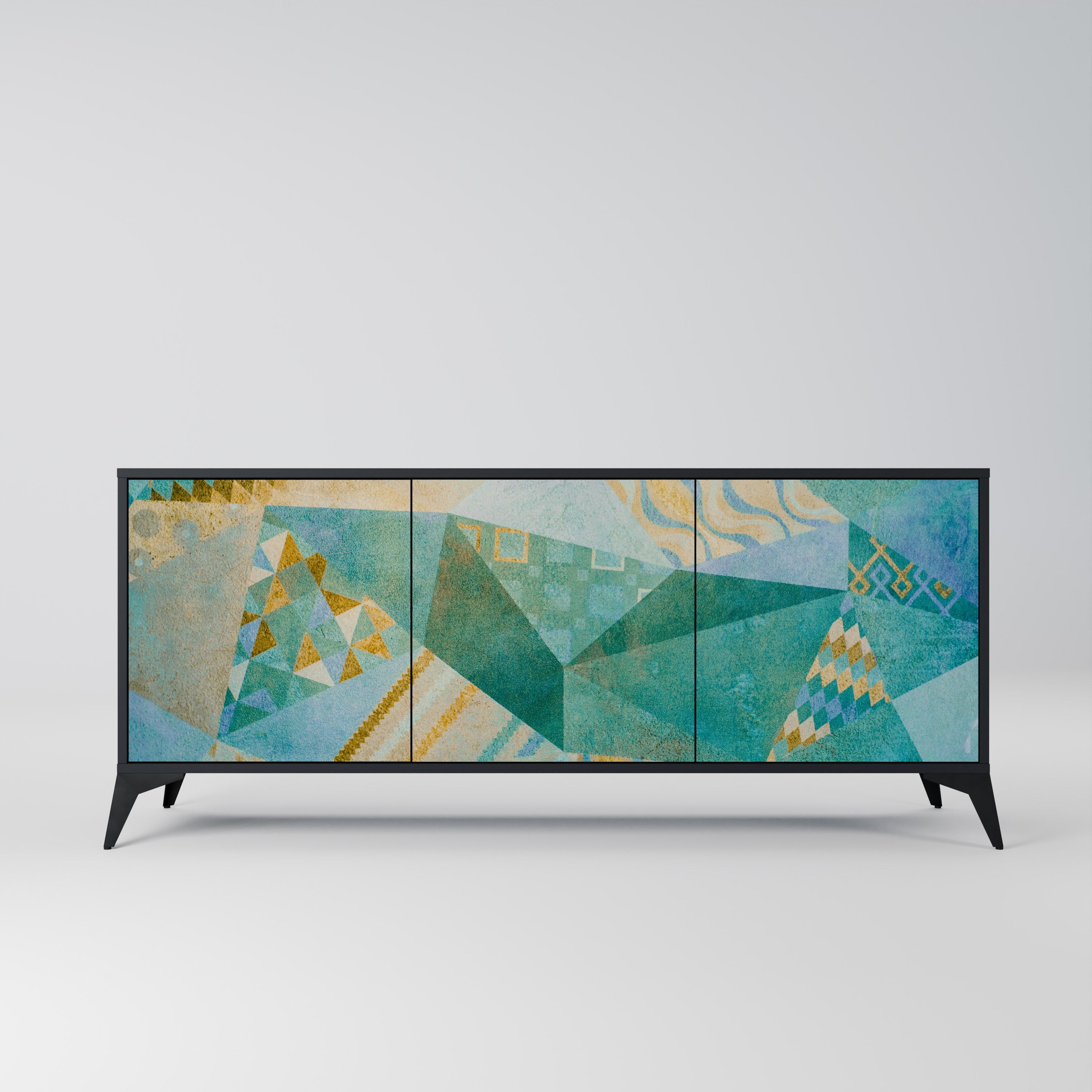 SPECTRUM SPLENDOR 3-Door Sideboard in Black Finish