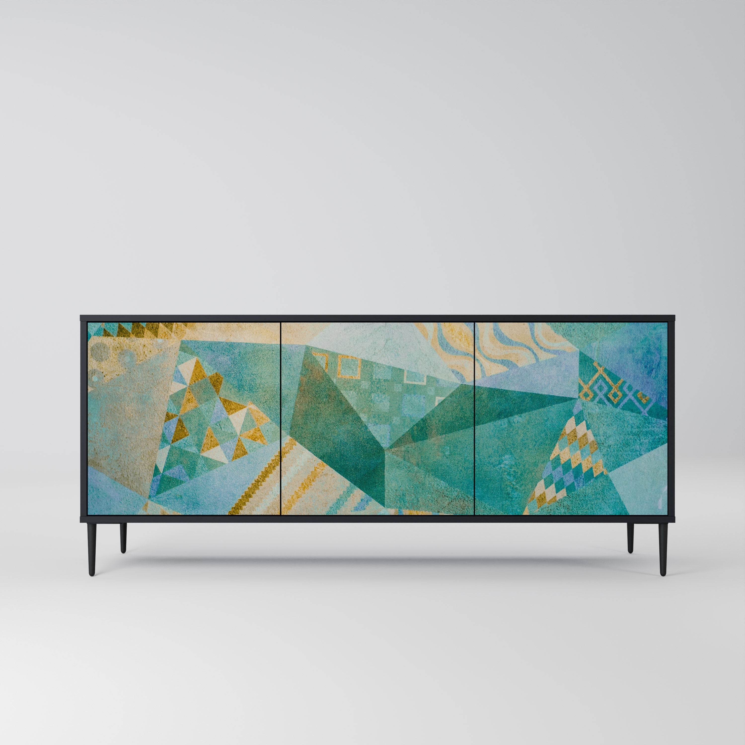 SPECTRUM SPLENDOR 3-Door Sideboard in Black Finish