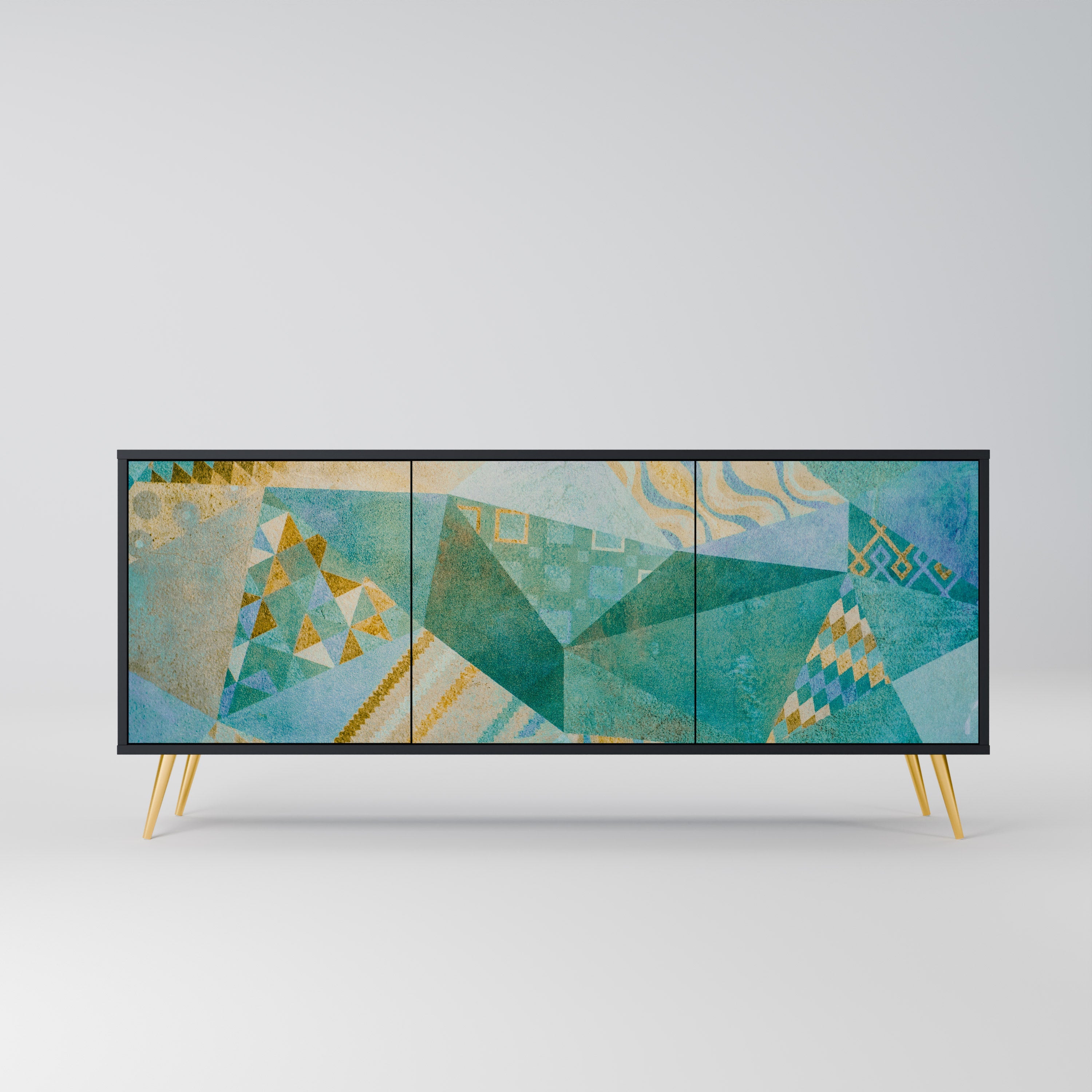 SPECTRUM SPLENDOR 3-Door Sideboard in Black Finish