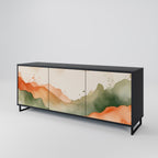 WATERCOLOUR PEAKS 3-Door Sideboard in Black Finish
