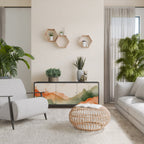 WATERCOLOUR PEAKS 3-Door Sideboard in Black Finish