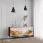 WATERCOLOUR PEAKS 3-Door Sideboard in Black Finish
