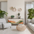 WATERCOLOUR PEAKS 3-Door Sideboard in Black Finish