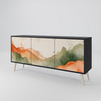 WATERCOLOUR PEAKS 3-Door Sideboard in Black Finish
