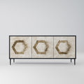 HEXAGONAL SHAPES 3-Door Sideboard in Black Finish